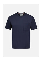 Sasha Cotton T-Shirt With Chest Pocket - Navy