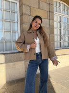 Chaqueta trench Edith de algodón Liberty camel
