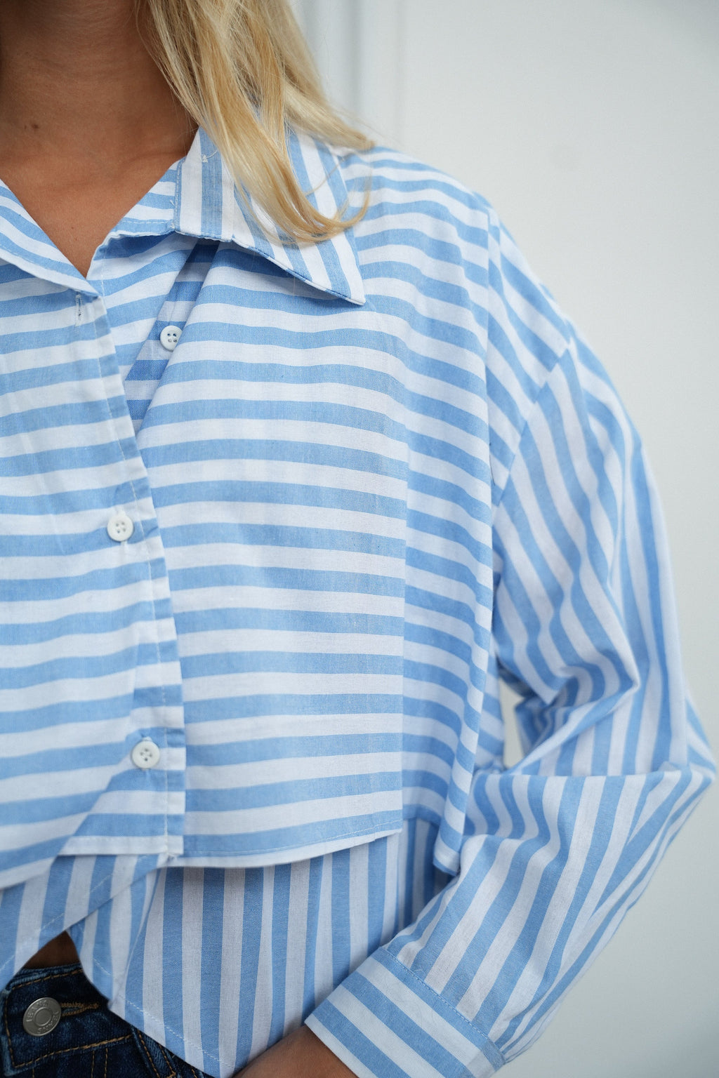 Kalli Asymmetric Blouse - Blue