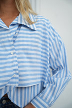 Kalli Asymmetric Blouse - Blue