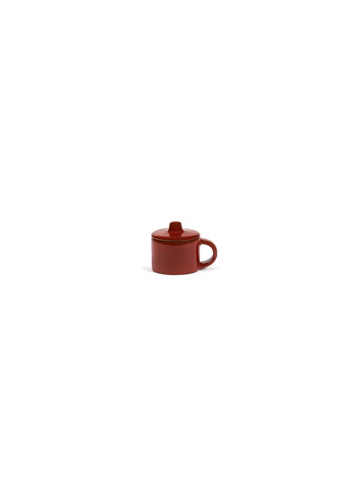 La Mère - Lot De 2 Tasses À Ristretto + Couvercles - Grès - Rouge