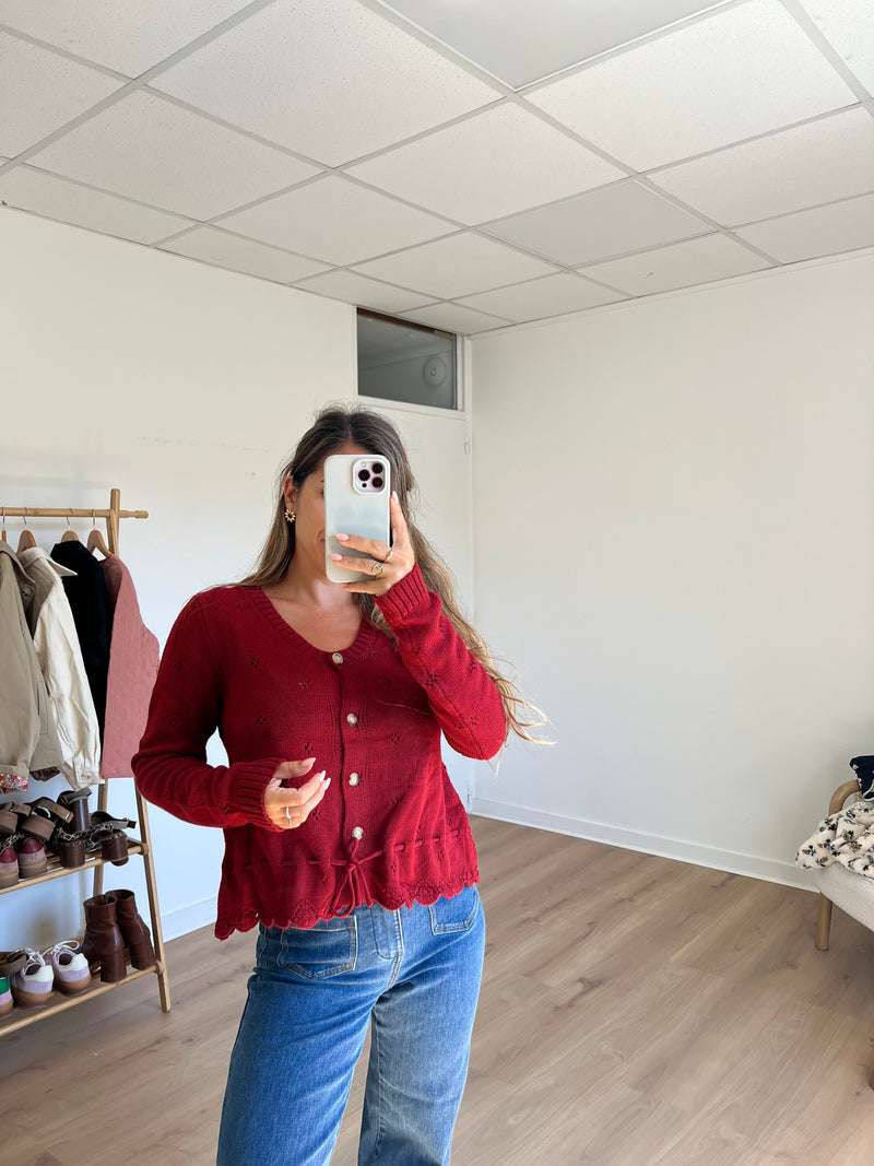 Cardigan Emma Bordeaux