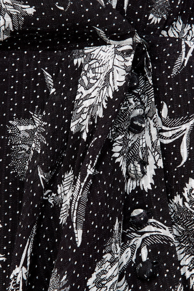 Vestido cruzado negro - Mujer