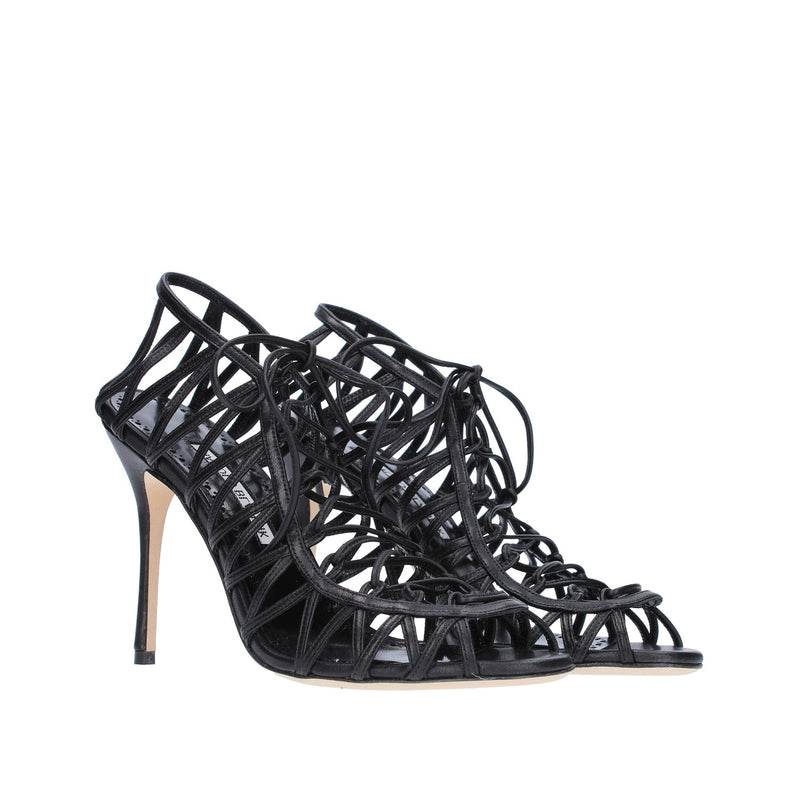 Sandales - Manolo Blahnik Hamza 105 Leather - Black