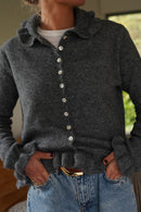 Gilet Paco Col Froufrou Anthracite