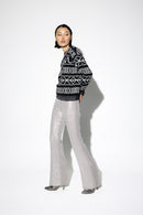 Le Pantalon Edwin Gris À Paillettes