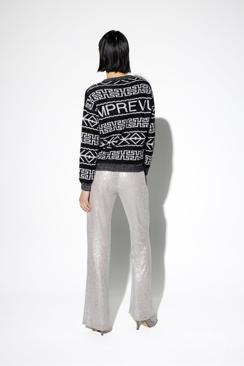 Le Pantalon Edwin Gris À Paillettes