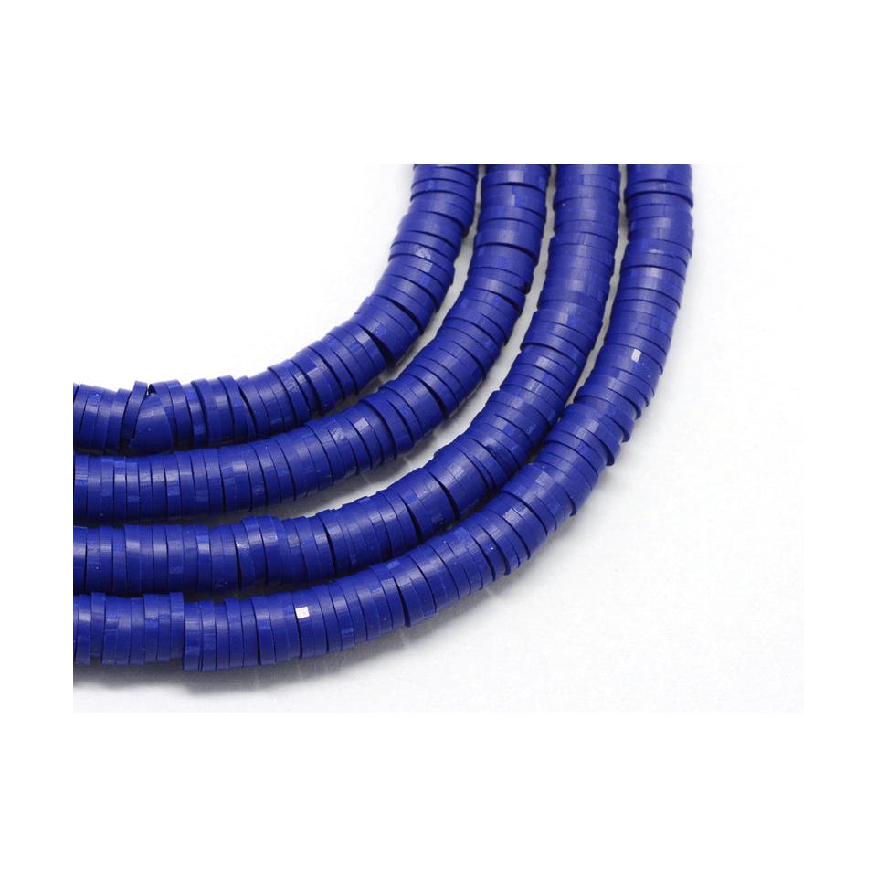 Boite De Perles Rondelles Heishi 6 Mm - Bleu Roi