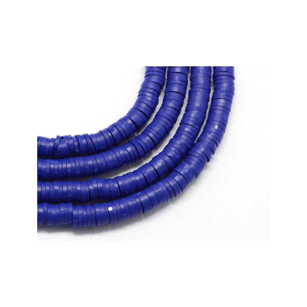 Boite De Perles Rondelles Heishi 6 Mm - Bleu Roi