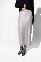 The Henriette Gray Sequined Skirt
