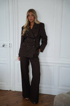 Blazer de Rayas Oslo - Chocolate