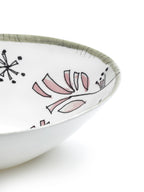 Midnight Flowers - Lot De 2 Bols Bas - L - Porcelaine Bone China - Fiore Rosa