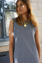 Navy/White Stripe Sistine Dress