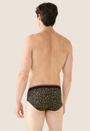 Lot De 3 Slips En Coton - Slips Marine Vert Sapin Moutarde