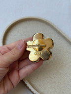Jacky De G Vintage Brooch - Multicolour Clover Rhinestone