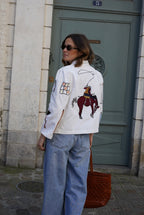 White Anouck Jacket with Circus Embroidery