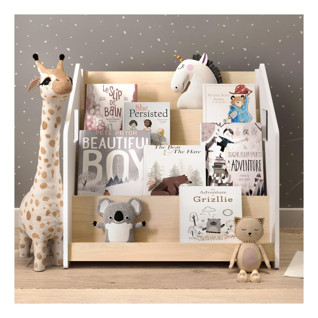 Bibliothèque Enfant – Blanc & Gris