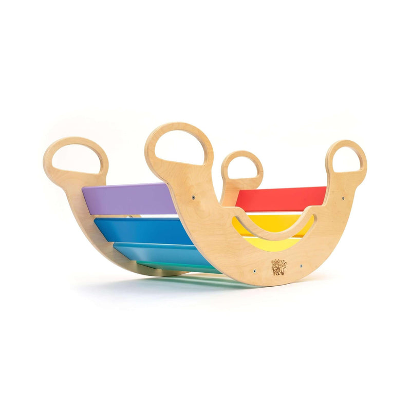 Bascule d’équilibre/Rocker - couleurs arc-en-ciel - Busy-kids.fr