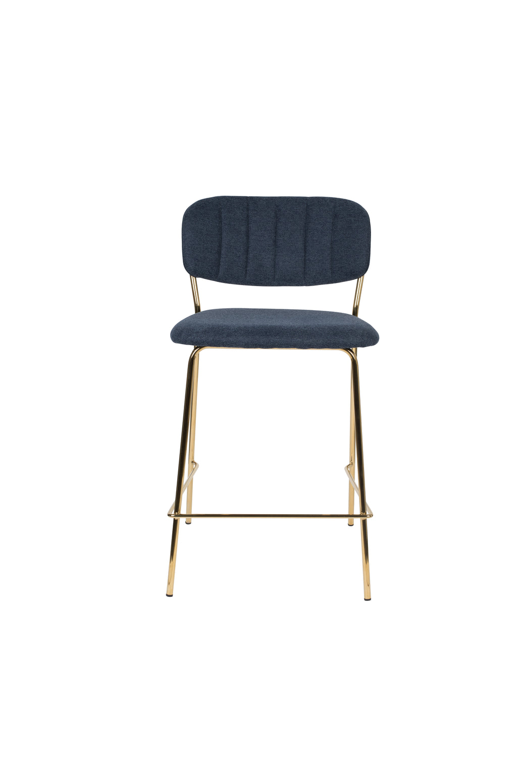 Jolien - Bar & Counter Stool - Fabric - Gold/Dark Blue