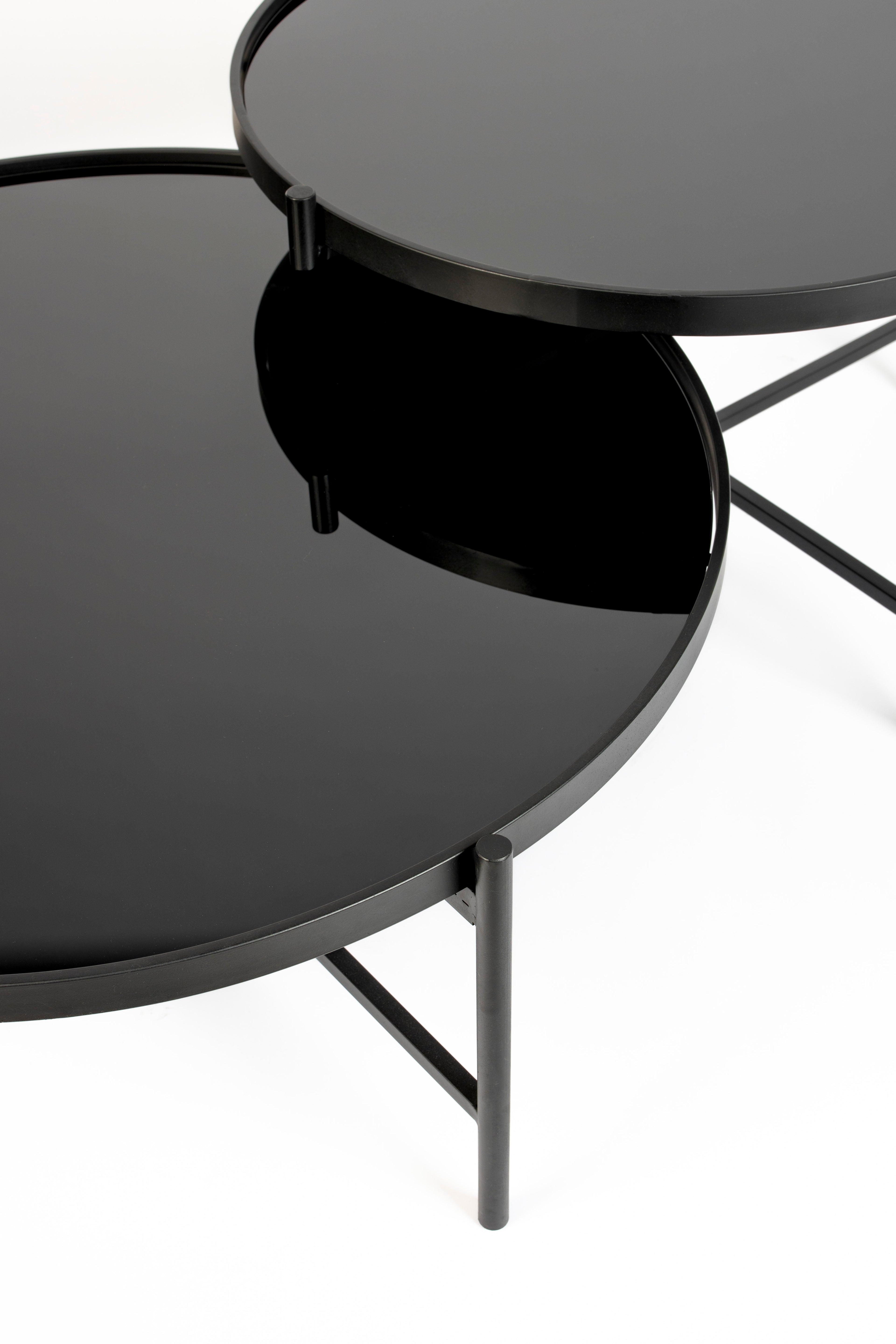 Li - Table Basse - Verre - Noir