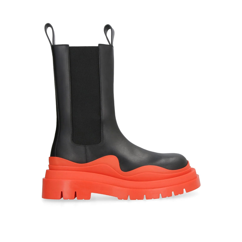 Bottes - Bottega Veneta Leather Tire  - Black