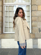 Chaqueta con capucha extraíble Garance beige