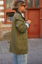 Constance Khaki Mid-Length Jacket