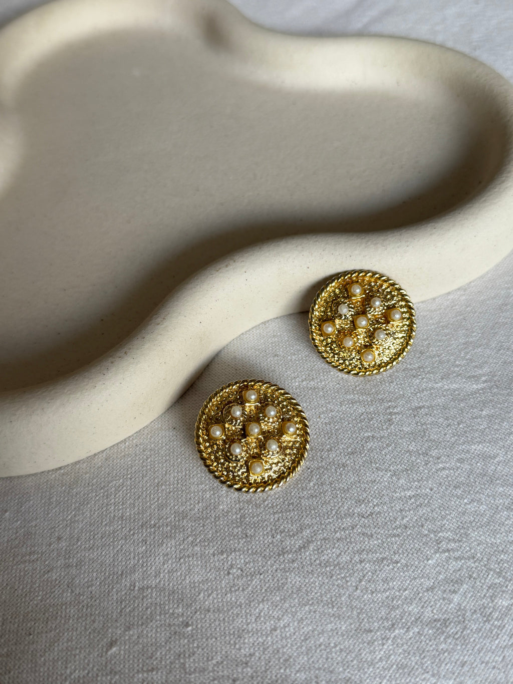 Vintage Earrings - Fancy Beads and Braiding