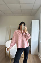 Veste en jean Livia rose