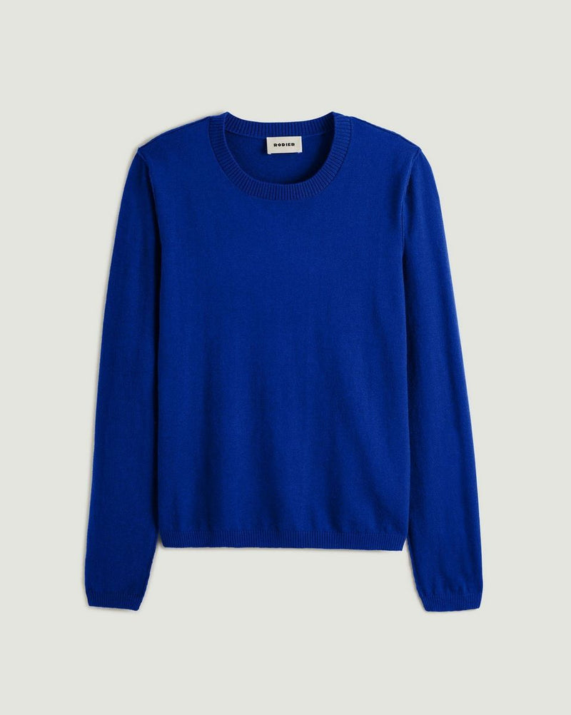 Pull Col Rond - Bleu Outremer - Femme