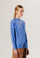 Pull Cache Coeur - Bleu Horizon - Femme