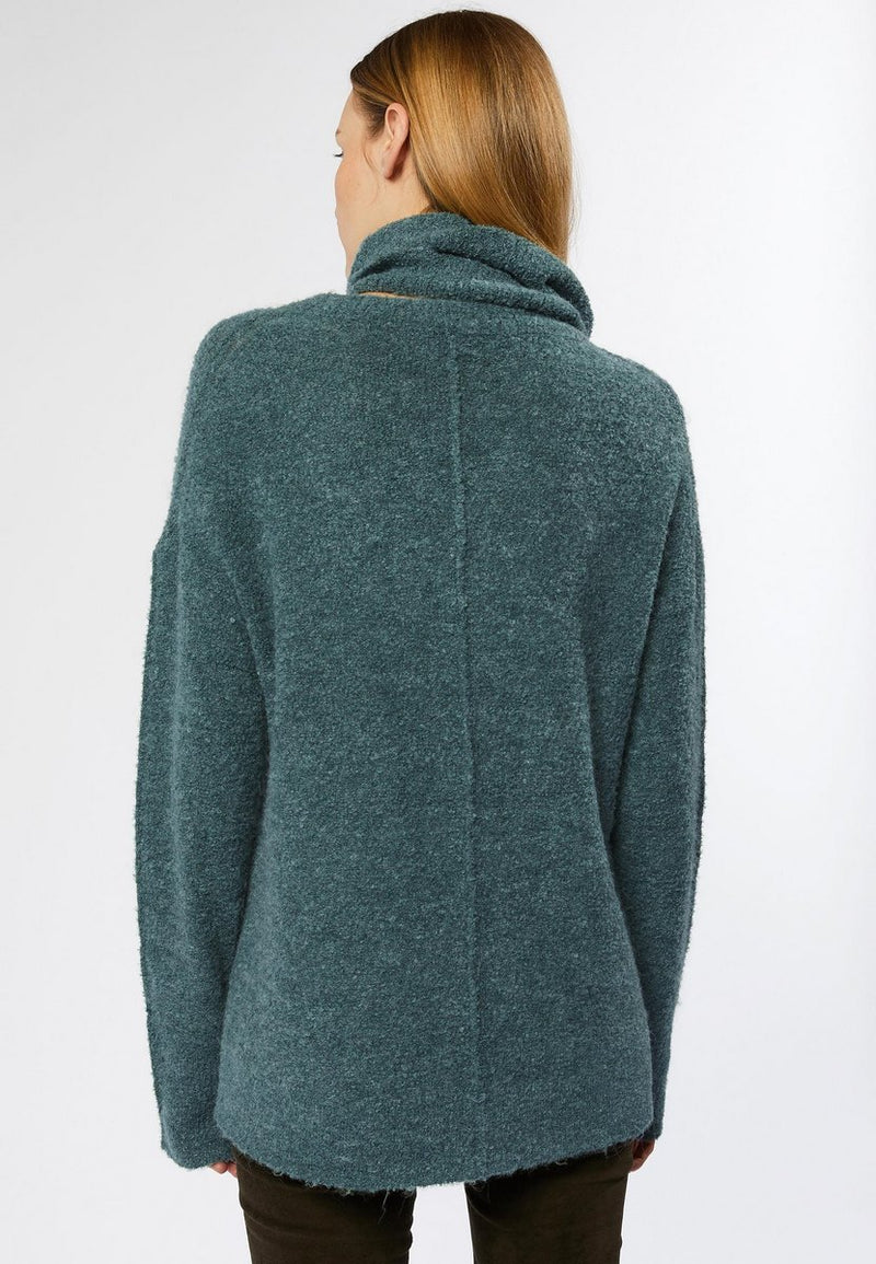 Pull Col Amovible - Vert De Gris - Femme