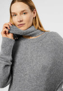 Pull Col Amovible - Gris Moyen - Femme