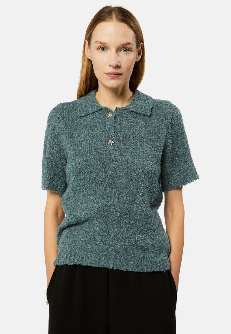 Polo Manches Courtes - Vert De Gris - Femme