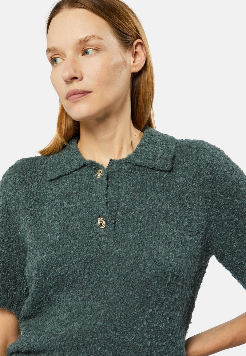 Polo Manches Courtes - Vert De Gris - Femme