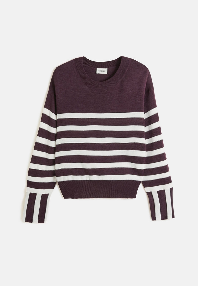 Pull Oversized Raye - Violet Aubergine - Femme