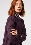 Pull Col Rond - Violet Aubergine - Femme