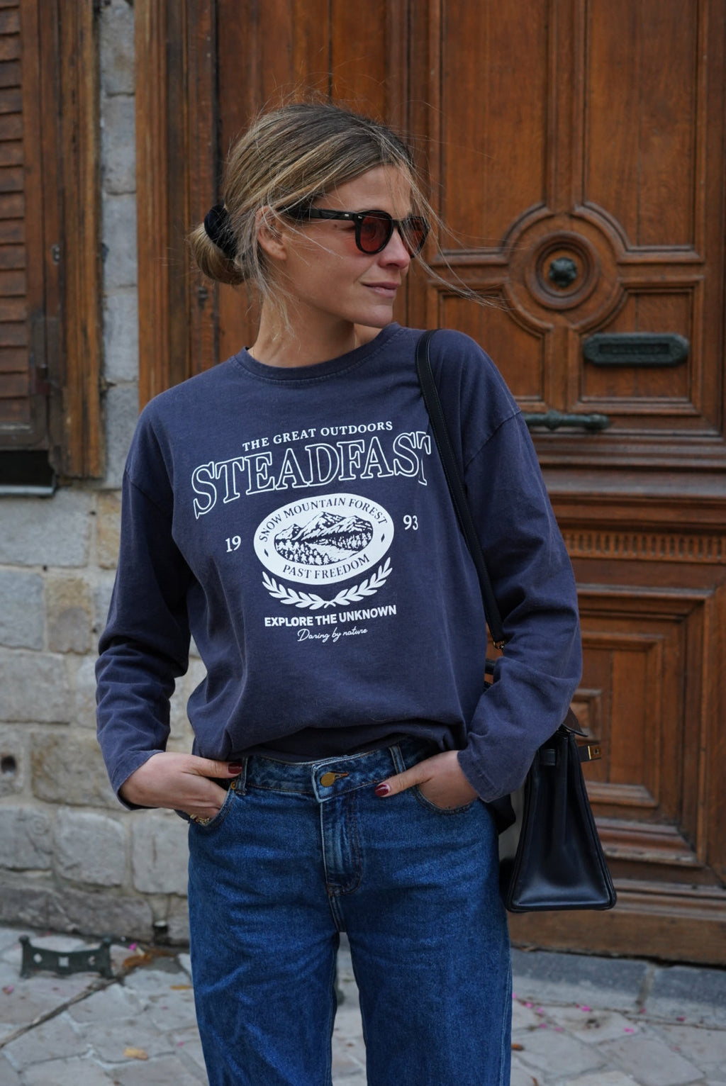 Simon Navy Inscription T-Shirt