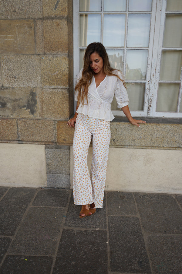 Maria floral flared jeans