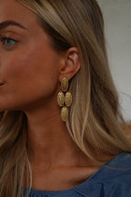 Boucles D’Oreilles Acier - Nat Dorées