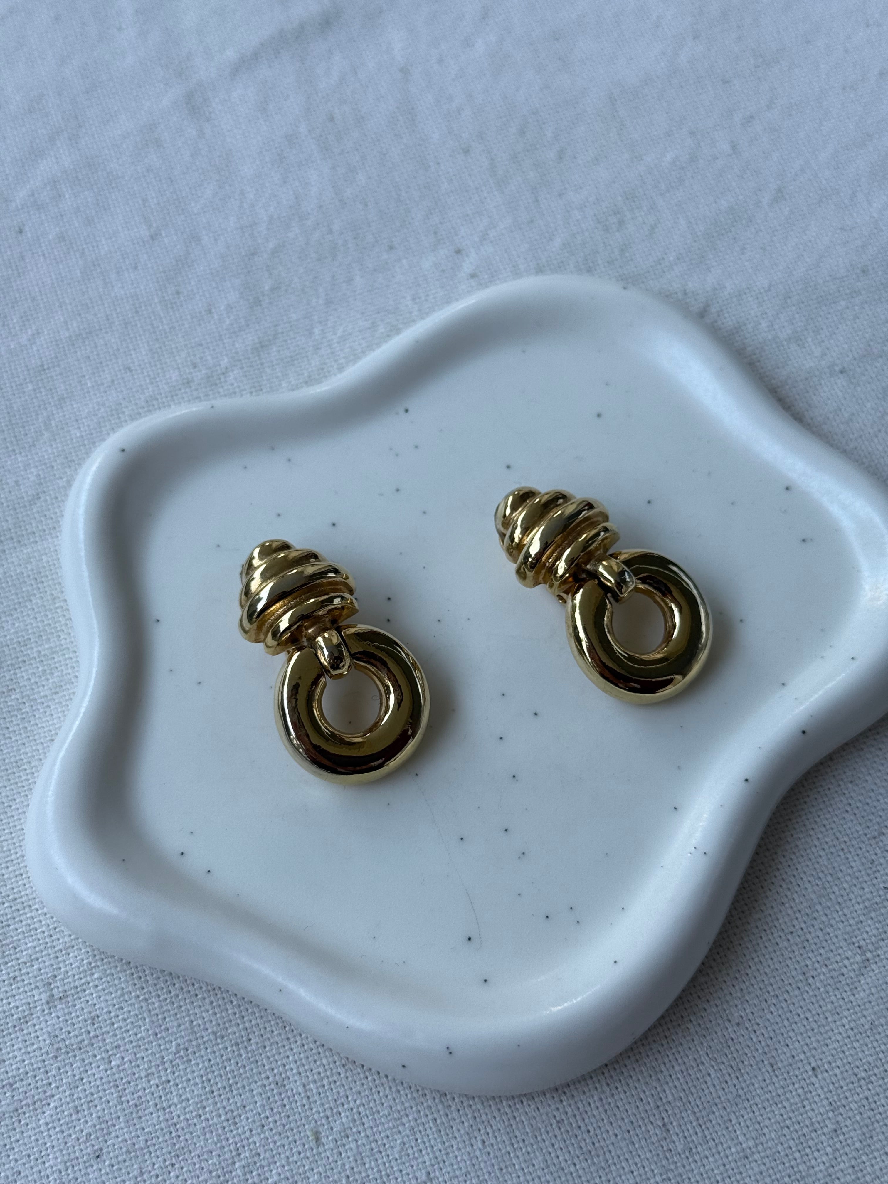 Pendientes Vintage - Colgantes Dorados