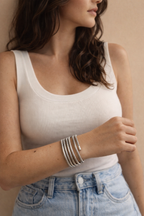 Bracelet Allone - Bracelet Multitours - Doré Ou Argent