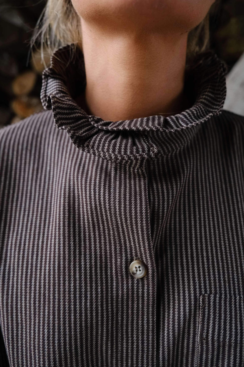 Surchemise Lou Rayure Marron