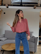 Blouse Brodée Maïwenn Bois De Rose