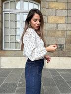 Blouse en coton Rose