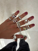 Bague Lágrima Blanco Plata