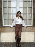 Irène faux suede skirt