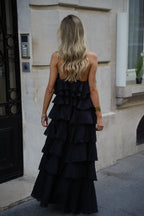 Robe Volantée Ava - Noire