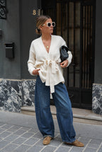 Lucien Ecru Kimono Vest