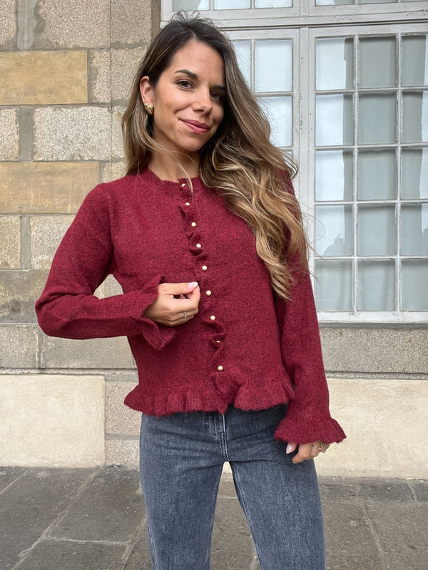 Maxine burgundy cardigan